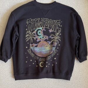 Billabong Black Graphic Crewneck Sweater